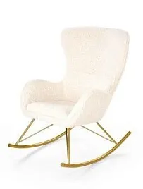 Кресло-качалка Halmar LIBERTO (кремовый/золотой)