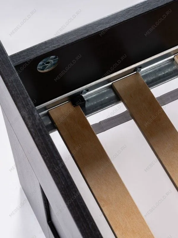 Кровать двуспальная Сириус, 160х200 см, черный, дуб венге | изображение 16