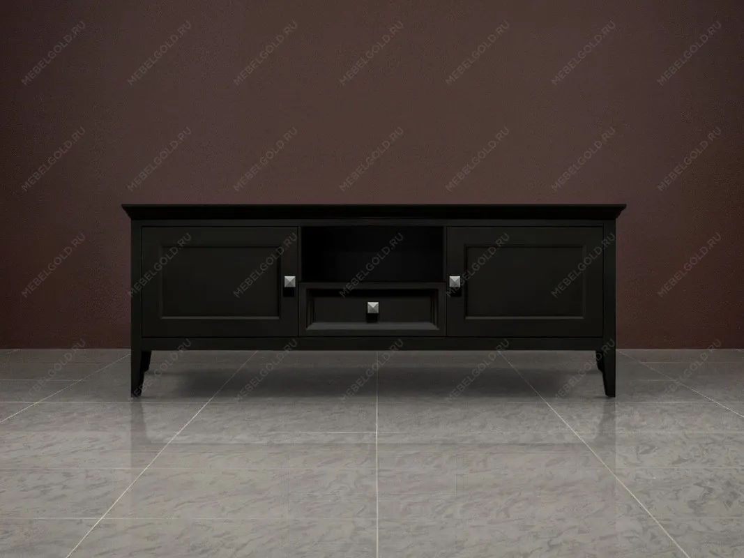 Тумба ТВ малая 1 ящик 2 дверцы Manhattan (Черный) | изображение 1