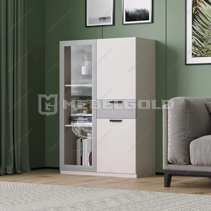 Шкаф с витриной Модерн 1V2D1S | изображение 2