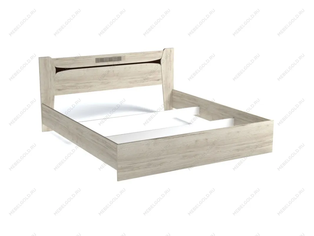 Кровать (каркас) 1800, Мале (1858*2069*905) Дуб галифакс белый, 11208 | изображение 1