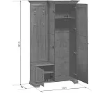 Шкаф с вешалкой Кентаки PPK/110P каштан | изображение 2