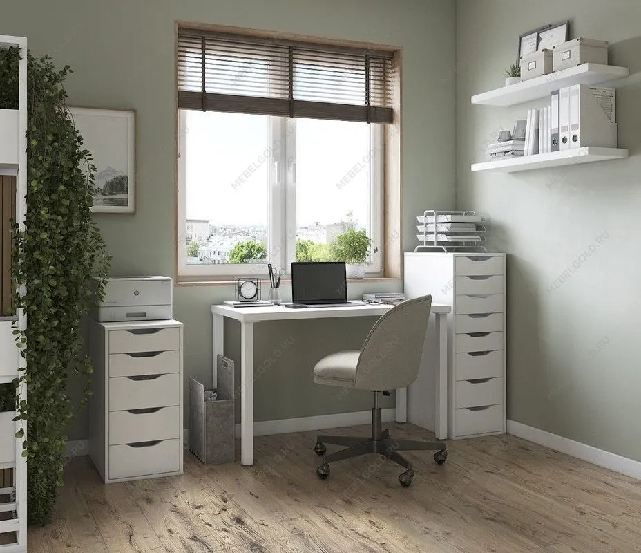 ИНГАР стол письменный ИКЕА / IKEA, 120x75, белый | изображение 4