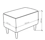 Пуф КИРКАС, 57х36х43 см, сине-зелёный | изображение 3