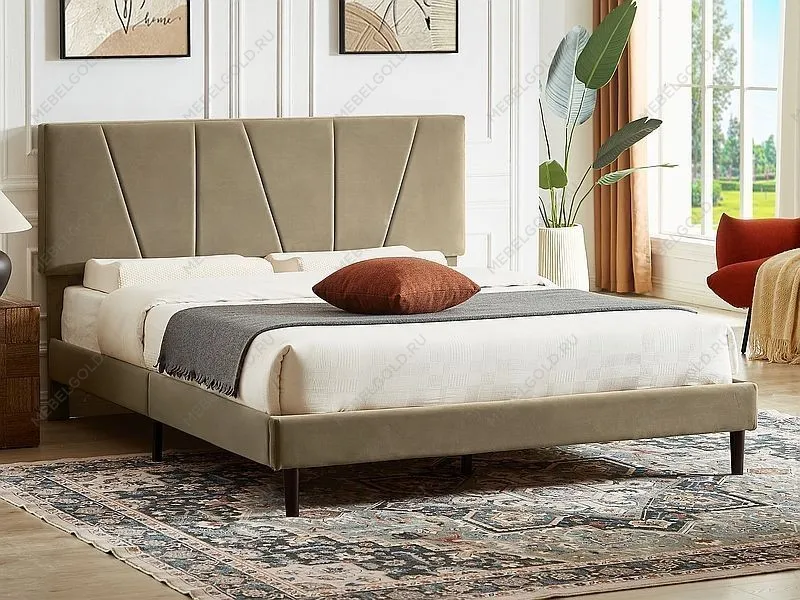Кровать Signal SAVANA Velvet Bluvel 28 (бежевый) 140/200