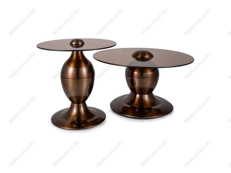 Комплект Signal CASSIE (2 стола журнальных) (коричневый/медный) 70/38, 50/51,5