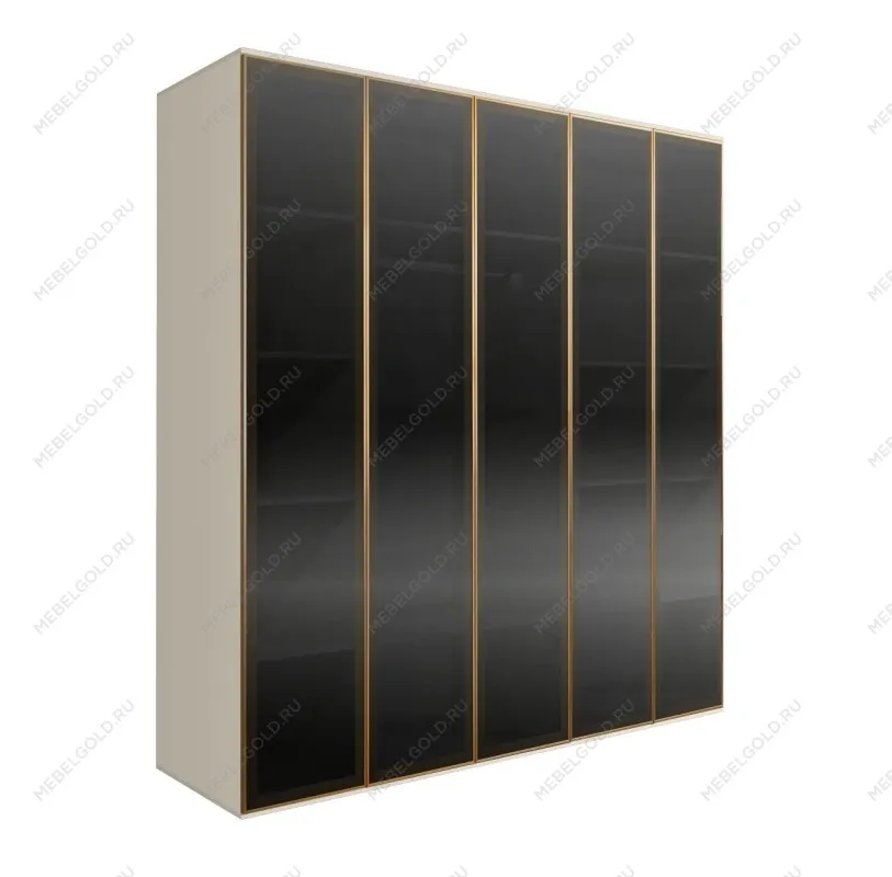 Шкаф 5-ти дв. Bogemia Air (Слоновая кость/Золото) БМШ2/5(5)