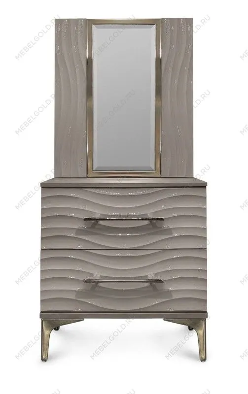 Тумба прикроватная Гравита (без зеркала) серый камень глянец | изображение 1