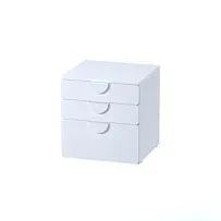 Комод Пикси, 3 ящика 60x57x60, белый (робкий подснежник)