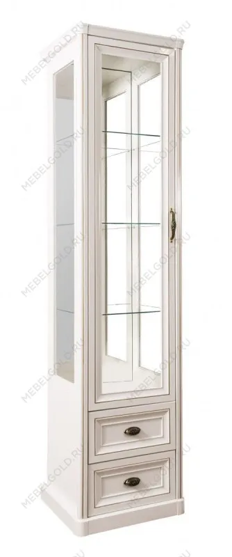 Витрина Натали 1-ств белый глянец