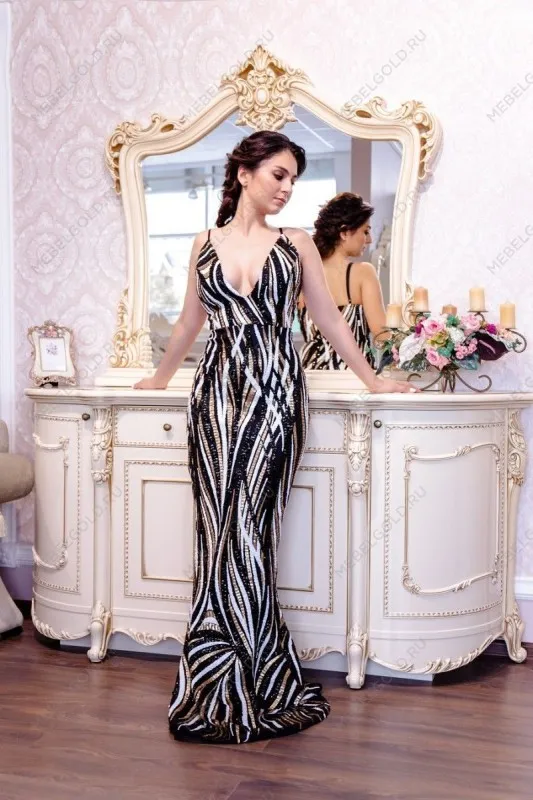 Комод Джоконда крем глянец с зеркалом (гостиная) - Выставка м. Марьина роща | изображение 2