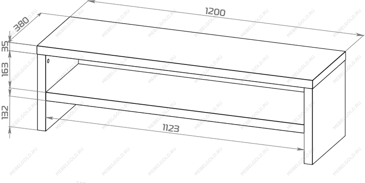 ЛАКК / ЭНКЕЛЬ ТВ-тумба ИКЕА / IKEA ТВ12, тамбурат, цвет белый | изображение 3