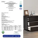 Комод Варма, 3 ящика, 80х78х40 см, шпон натурального дерева, ясень черный | изображение 19