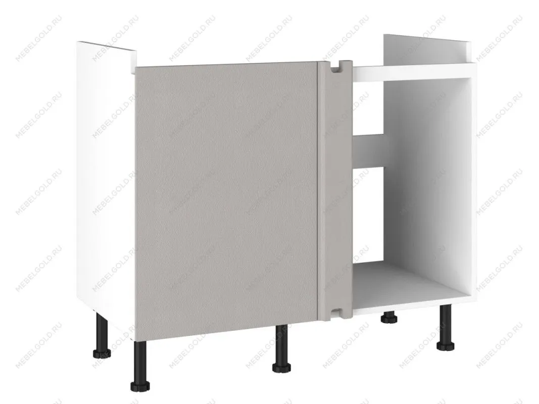 Стол под мойку угловой СМУ-110, Виста (1000*534*870) Экокожа Бежевый, 26504