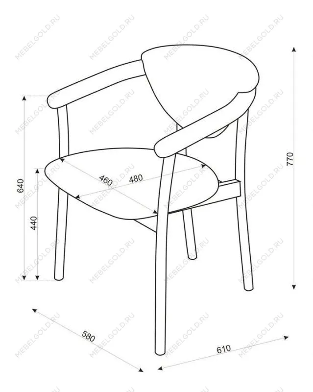 Кресло венское Виенна (светлый тон/коричневый М08) | изображение 5