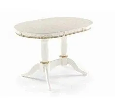 Стол Овал Милорд (80х120х160) Эмаль 1013 + патина золото