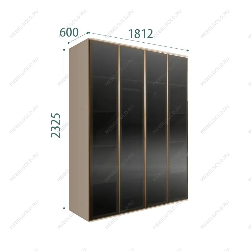 Шкаф 4-х дверный Bogemia Air (Ваниль/Золото) БМШ2/4(4)
