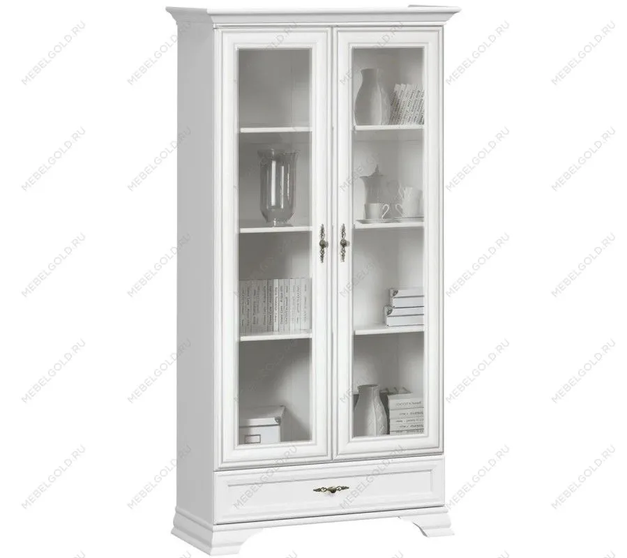Шкаф с витриной Кентаки REG2W1S белый - Выставка Балашиха | изображение 1