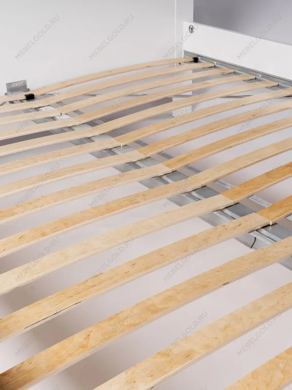 Кровать двуспальная Сага, 160х200 см, белая/ясень | изображение 5