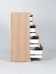 Комод Варма, 4 ящика, 80х100х40 см, шпон натурального дерева, дуб беленый | изображение 16