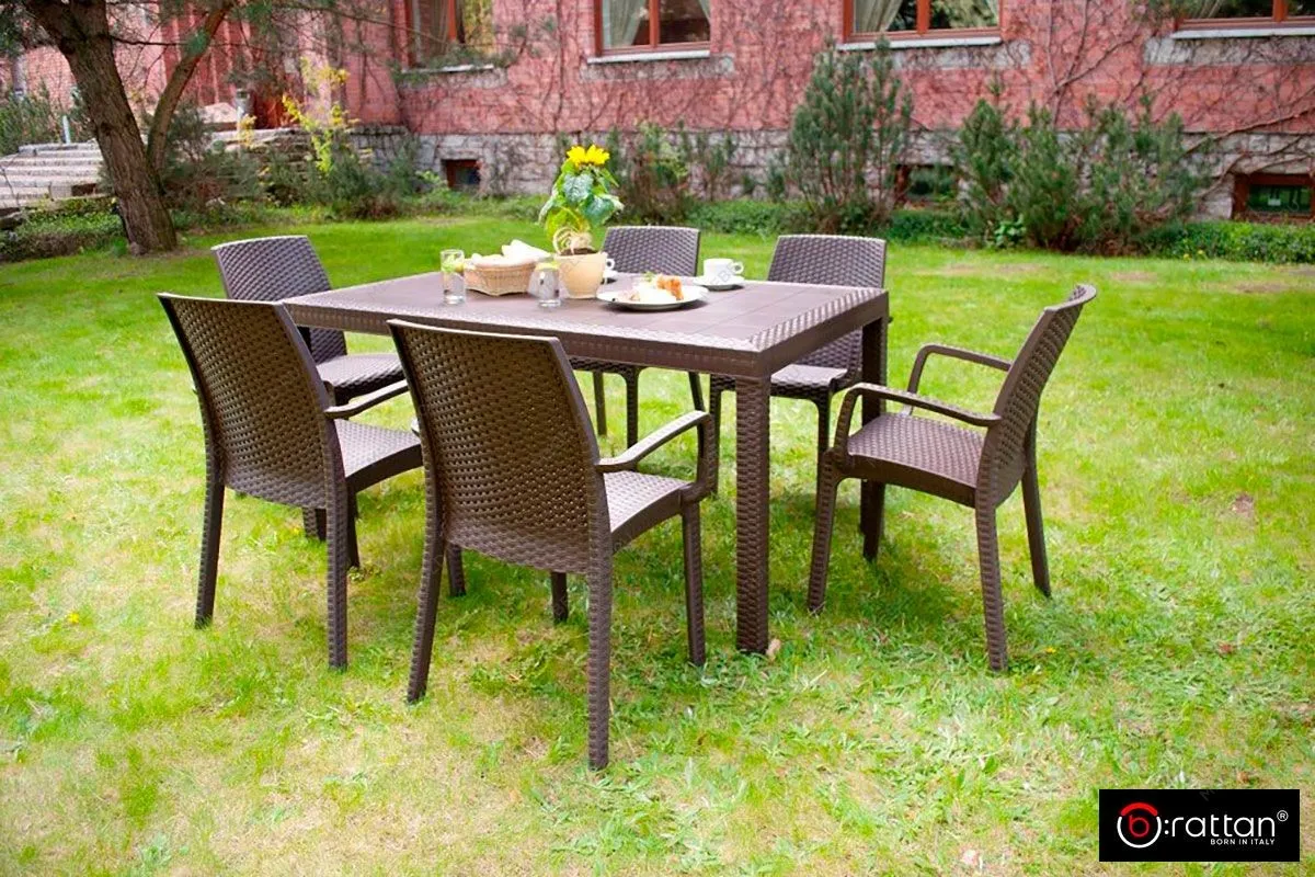 Стол B:rattan Houston 1500*900мм, коричневый | изображение 1