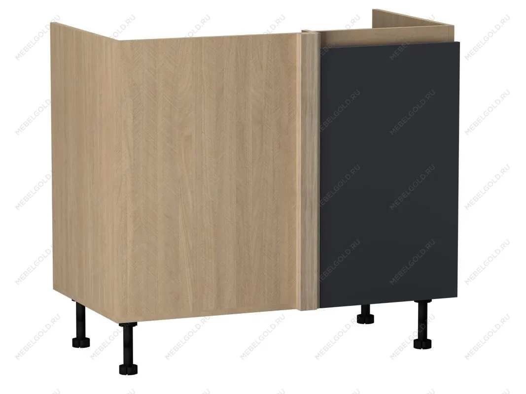 Стол под мойку угловой СМУ-100 правый, Женева (954*534*870) Дуб Палермо/Синий матовый, 22513