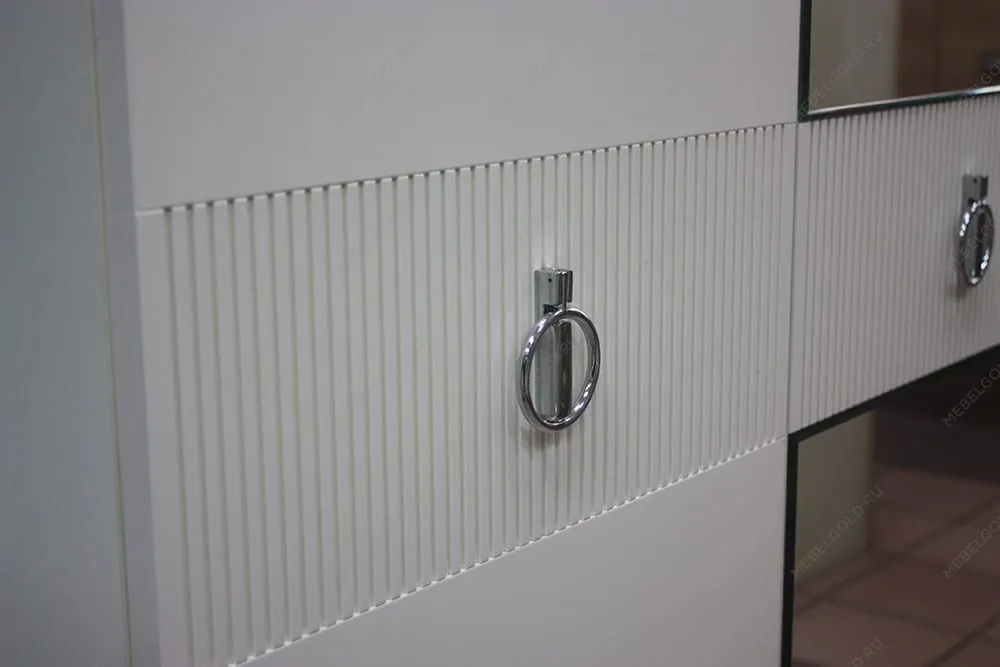 м. Марьина Роща - Комод узкий c планкой Римини СОЛО (белый серебро) РМКМ-2 (s) | изображение 10