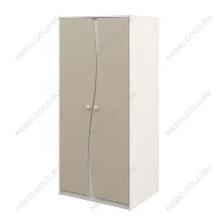 Двухдверный шкаф для одежды Комби МН-211-16 капучино