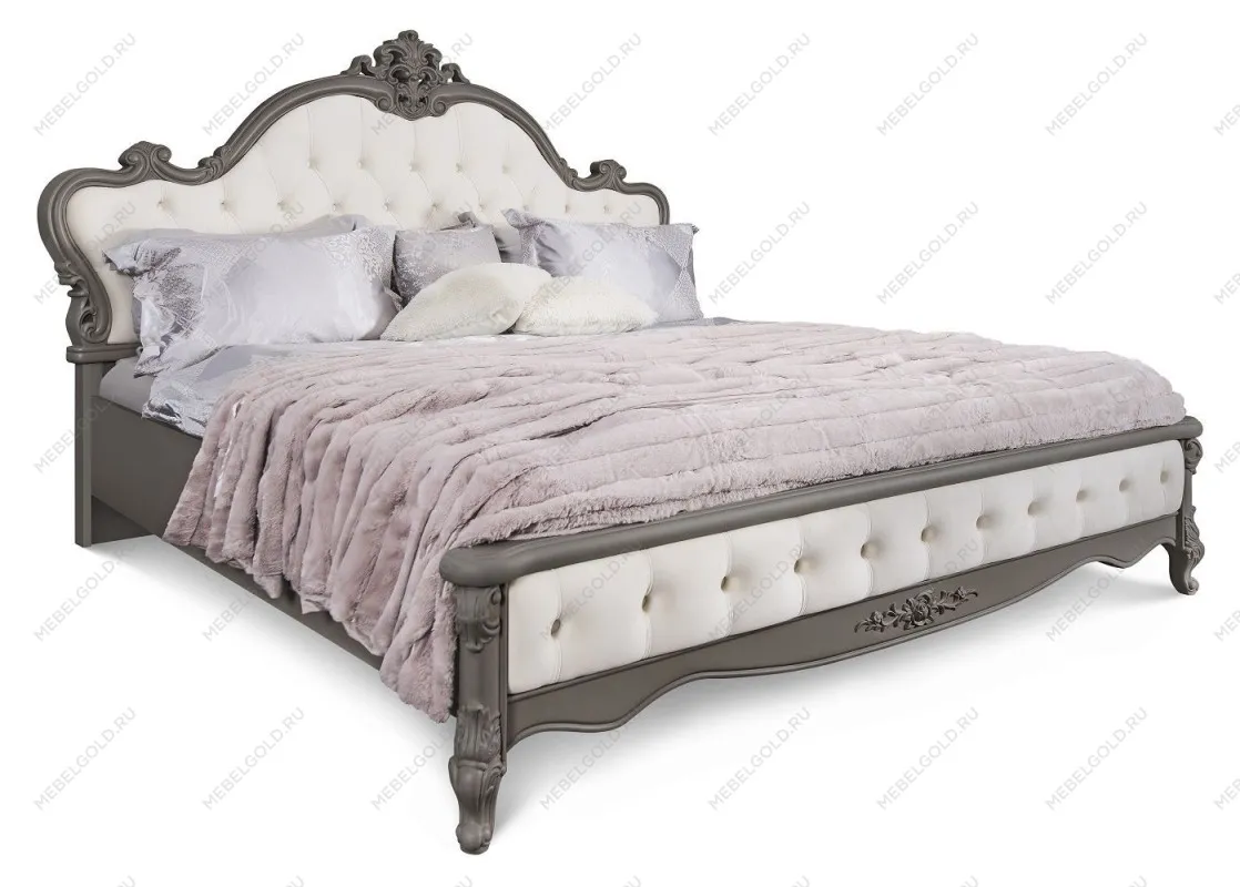 Кровать Мишель Лайт 160х200 см серый