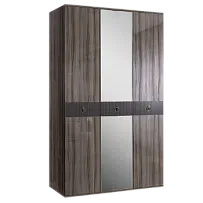 Шкаф 3-х дверный с зеркалом Римини СОЛО (Орех империя/Золото) РМШ1/3(s)