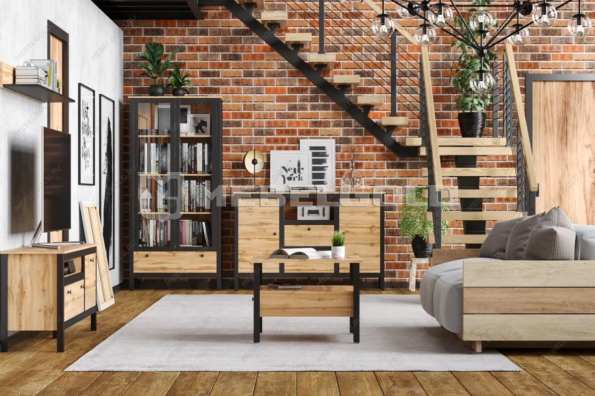 Шкаф-витрина Лофт REG2W1S | изображение 4