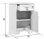 Тумба Кентаки KOMN1D1S/P угловая белый | изображение 2