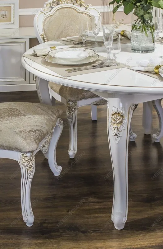 м. Марьина Роща - Стол Натали круглый белый глянец | изображение 5