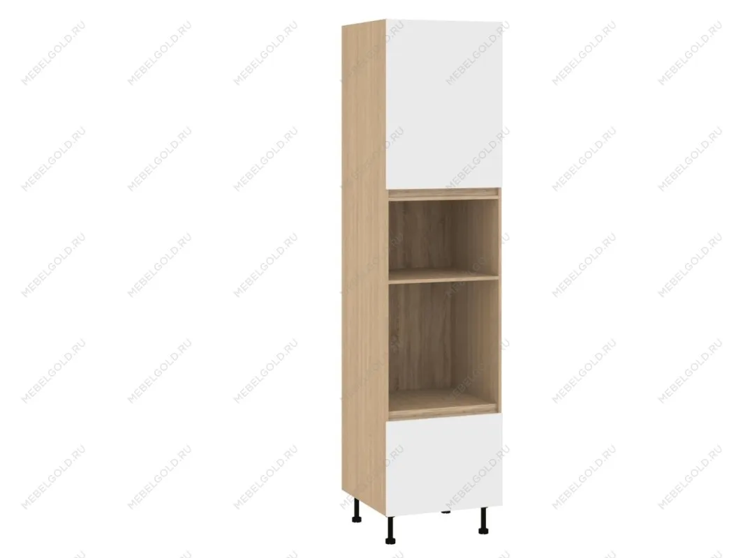 Пенал П-1В, Женева (600*586*2456) Дуб Палермо/Белый матовый, 22439