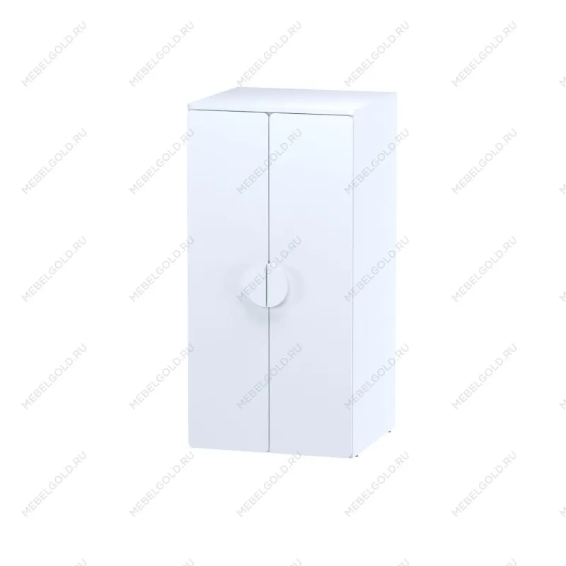 Шкаф распашной Пикси, с двумя дверьми и тремя полками 60х57х120, белый (робкий подснежник)