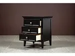 Тумба прикроватная 3 ящика Manhattan (Черный) | изображение 4