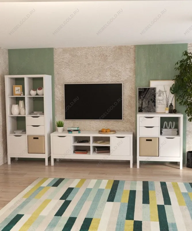 Фора основание металлическое для стеллажа 146х38х18, белый | изображение 3