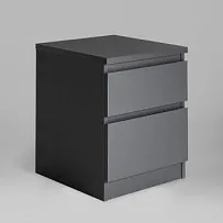 Тумба прикроватная Кастор, 2 ящика, 40х37х49 см, серая
