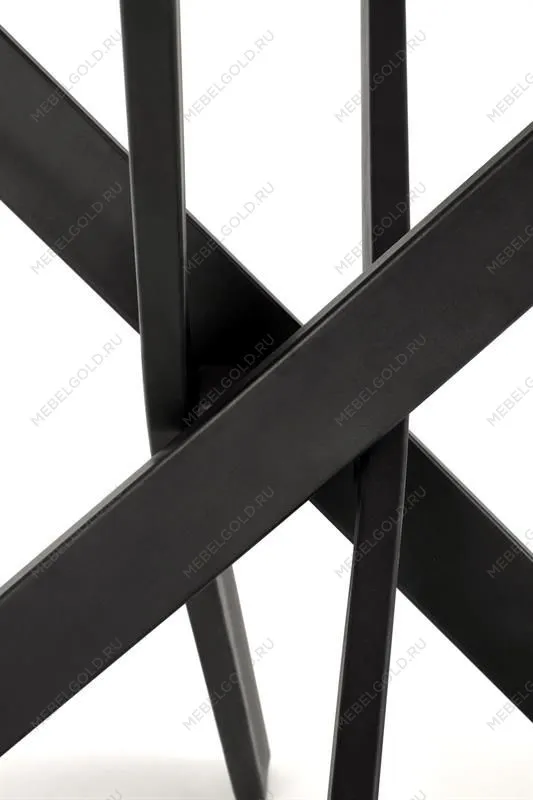 Стол обеденный Halmar EDGAR 2 (белый мрамор/черный) | изображение 5