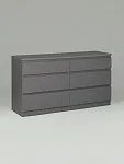 Комод Кастор, 6 ящиков, 129х40х71 см, серый | изображение 10