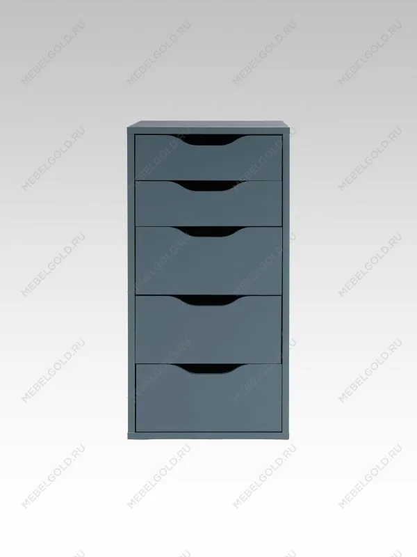 Комод Ингар, 5 ящиков, 36x71x53 см, серо-бирюзовый | изображение 4