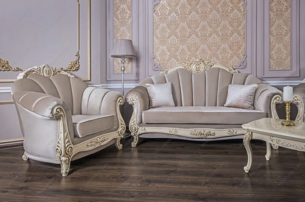 Диван Марселла 3х местный крем глянец | изображение 6