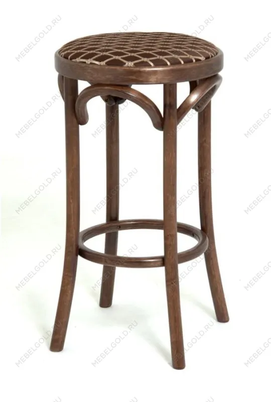 Табурет барный 650 Венский мягкий (темный тон, ткань 3 brown)