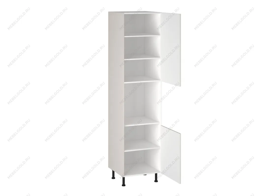 Шкаф-пенал 960 ПГ-60 бок левый МДФ, Виста (600*586*2456) Экокожа Белый, 26287 | изображение 1