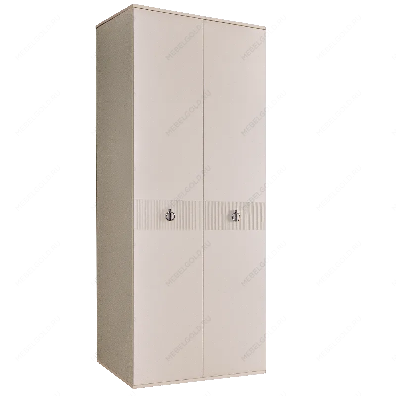 Шкаф 2-х дверный Римини СОЛО (Бежевый/Серебро) РМШ2/2(s)