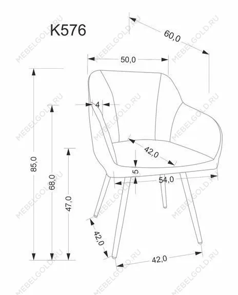 Стул кухонный Halmar K576 (серый/черный) | изображение 7