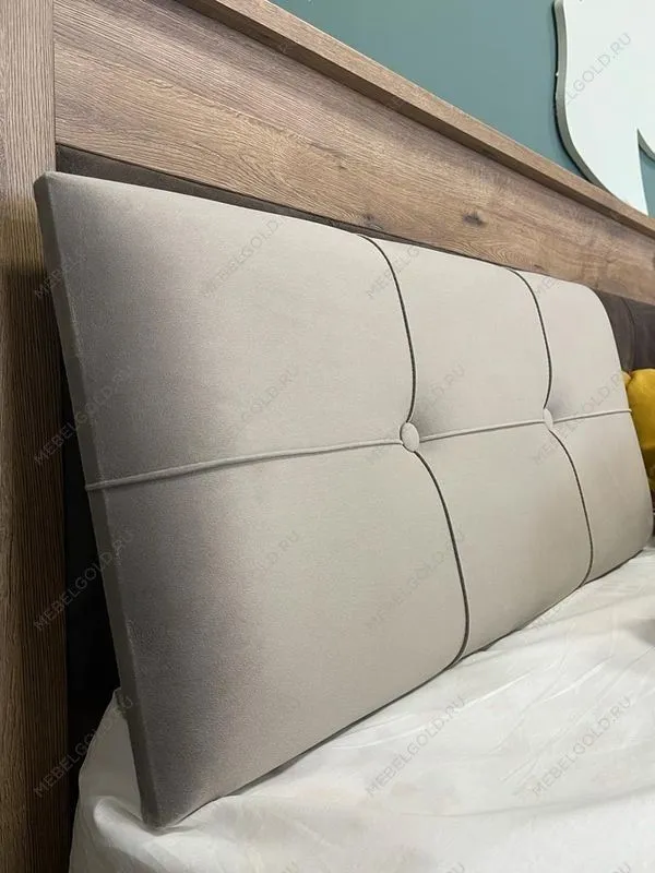 Мягкая вставка изголовья кровати Люкс 1800 светлая, Денвер (1760*365*60) Серый, 924156 | изображение 1