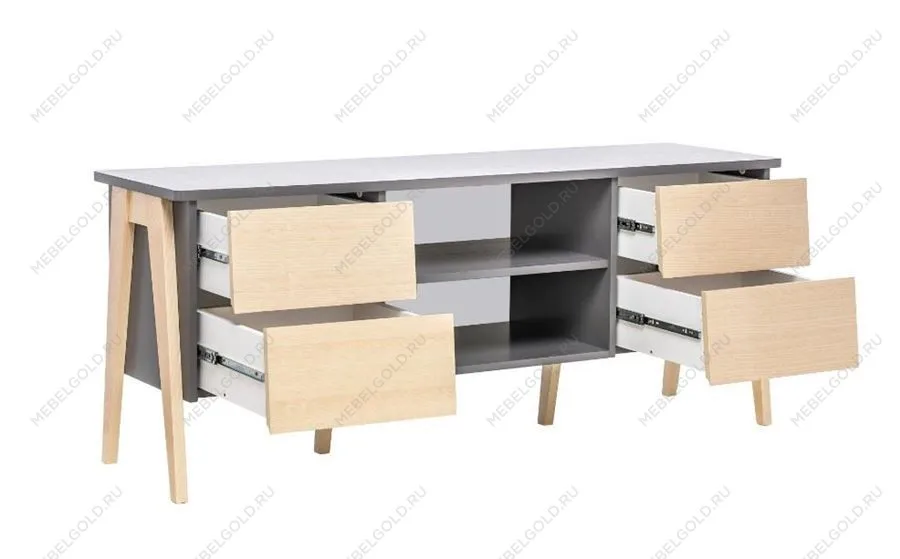 ТВ-тумба Сканди (Натуральное дерево/серый ясень) | изображение 2