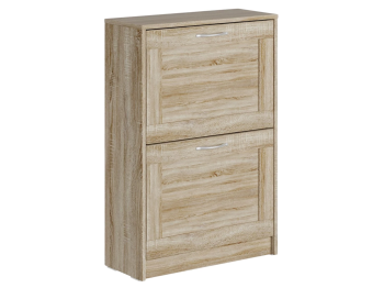 Обувница Сириусс 2 откидными ящиками, 60 х 25 х 89 см, ЛДСП, дуб сонома