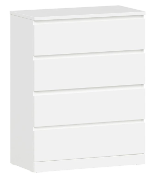 Комод Варма, 4 ящика, 80х100х40 см, эмаль белая
